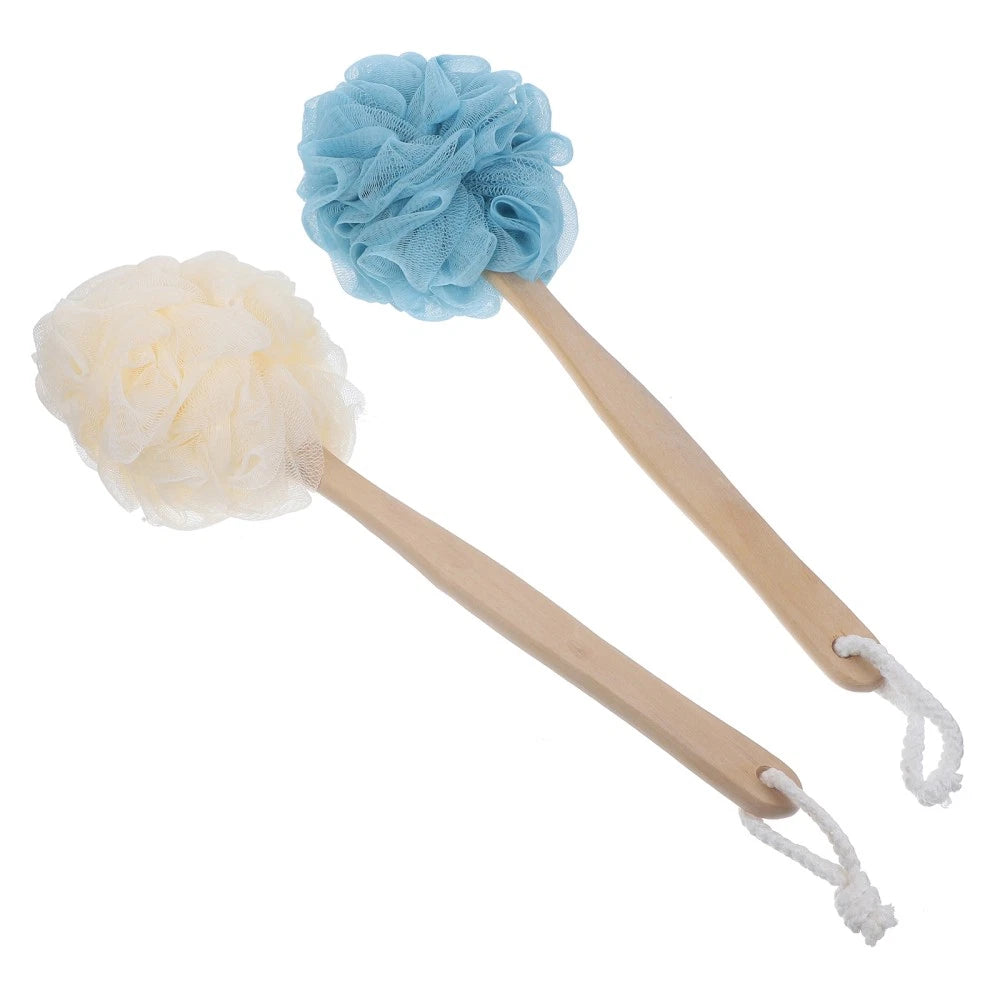 2 Pcs Bath Bathing Brushes Women Soft Back Scrubber Shower