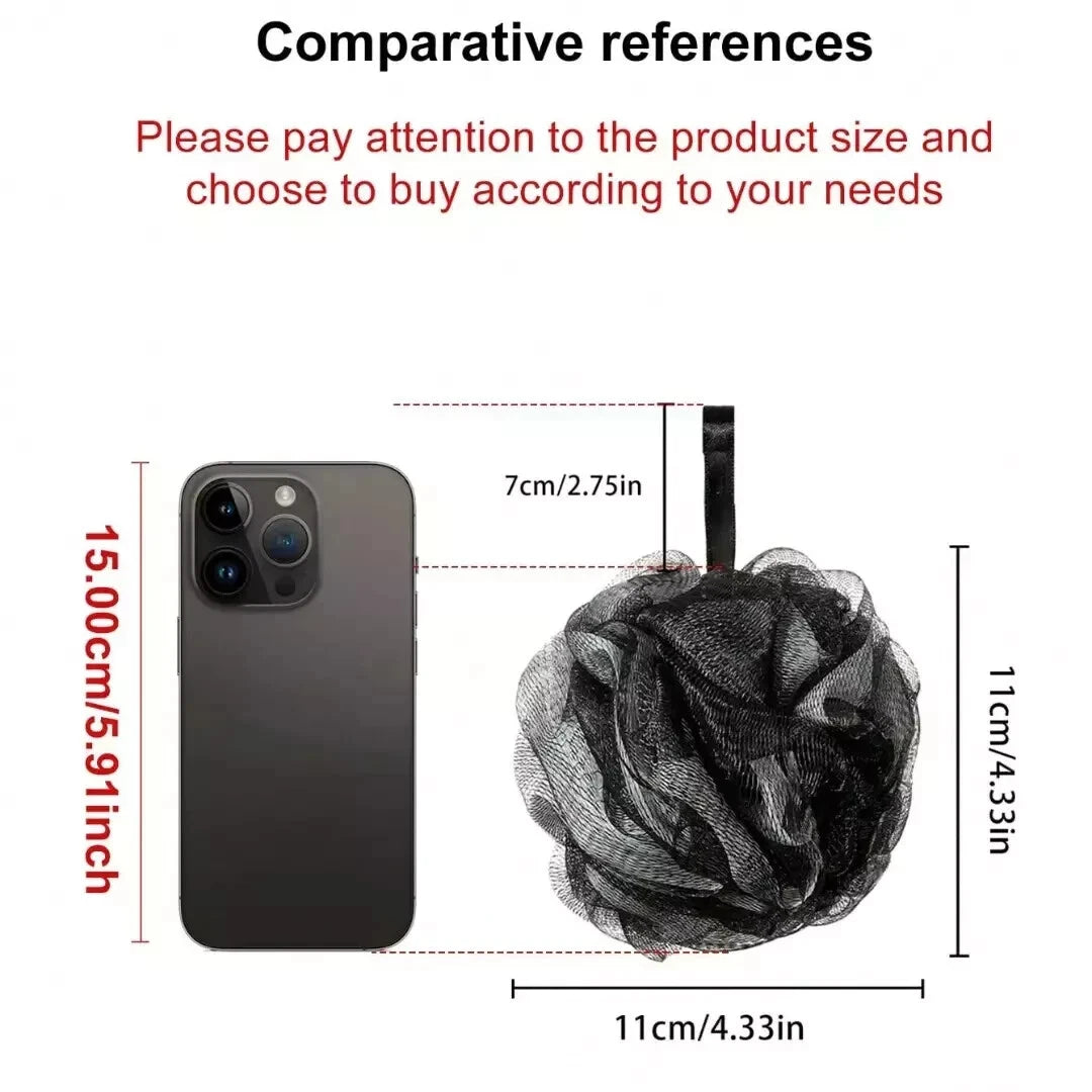 3PCS Exfoliating Flower Scrubber Body Brush Mesh Ball Puff Sponge Bath Shower UK