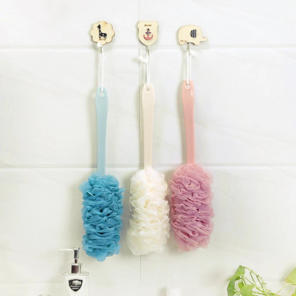2 Pcs Rub The Back Bath Flowers Body Brush Exfoliator Scrubber Brushes