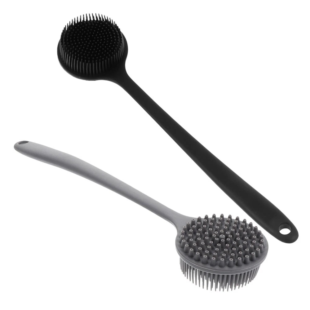 2 Pcs Bath Brush Man Silicone Shower Body Hand Held Scrubber Handheld