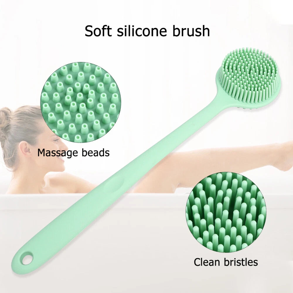 Bath Brush Silicone Exfoliator Skin Scrubber Man Back for Shower Body