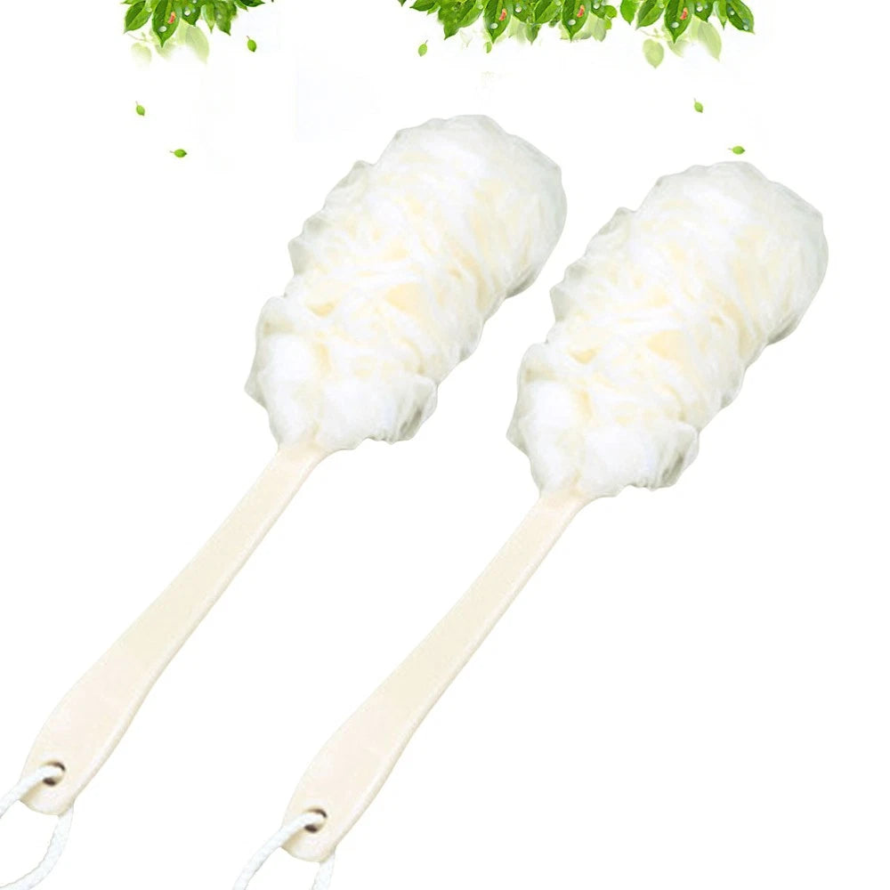 2 Pcs Rub The Back Bath Flowers Body Brush Exfoliator Scrubber Brushes