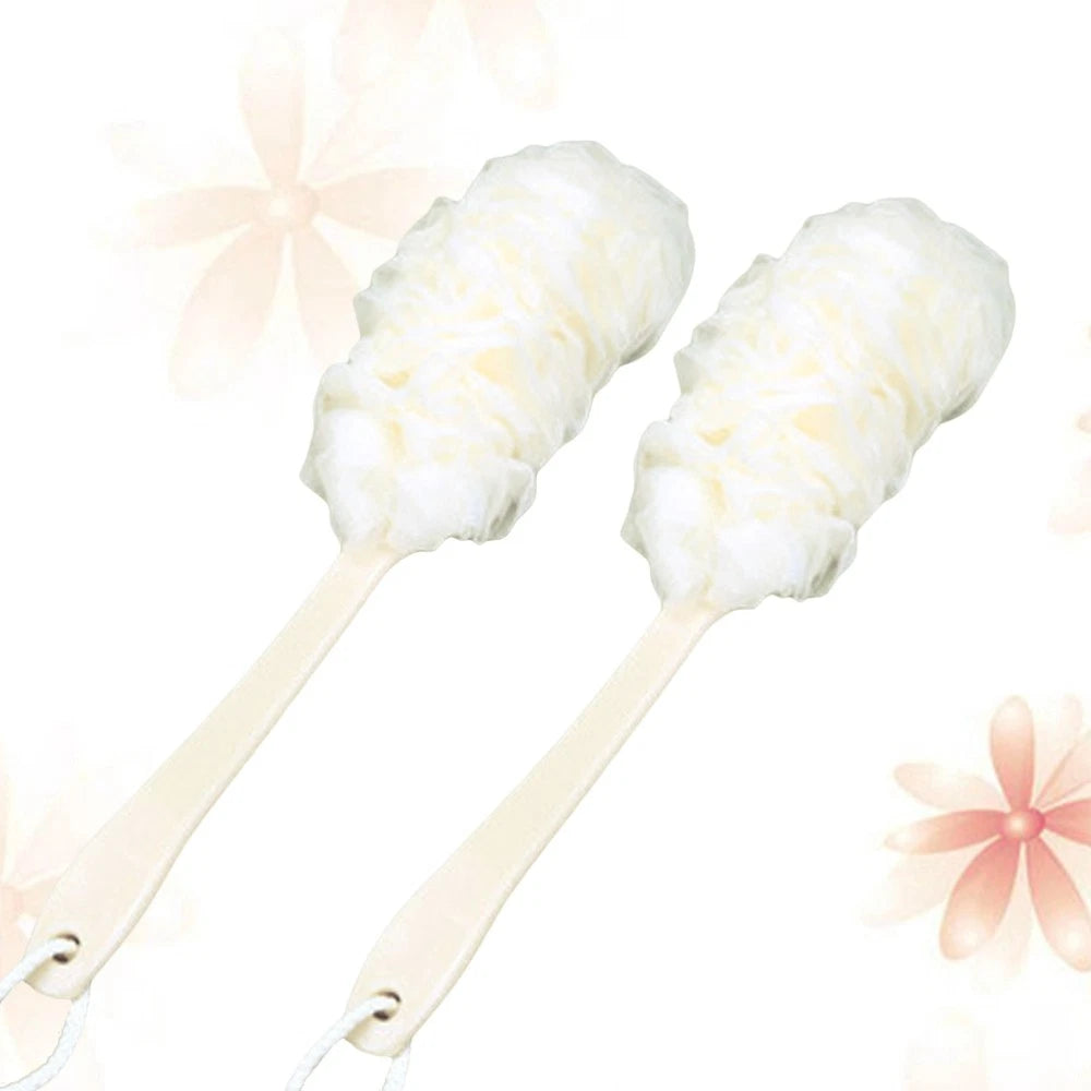 2 Pcs Rub The Back Bath Flowers Body Brush Exfoliator Scrubber Brushes