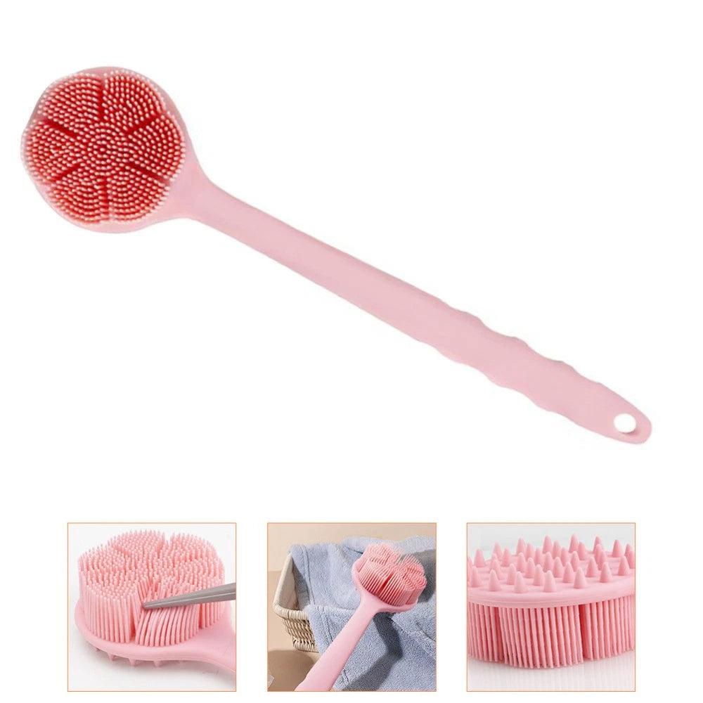 Bath Brush Back Scrubber Long Handle Handled Sponge for Shower Body