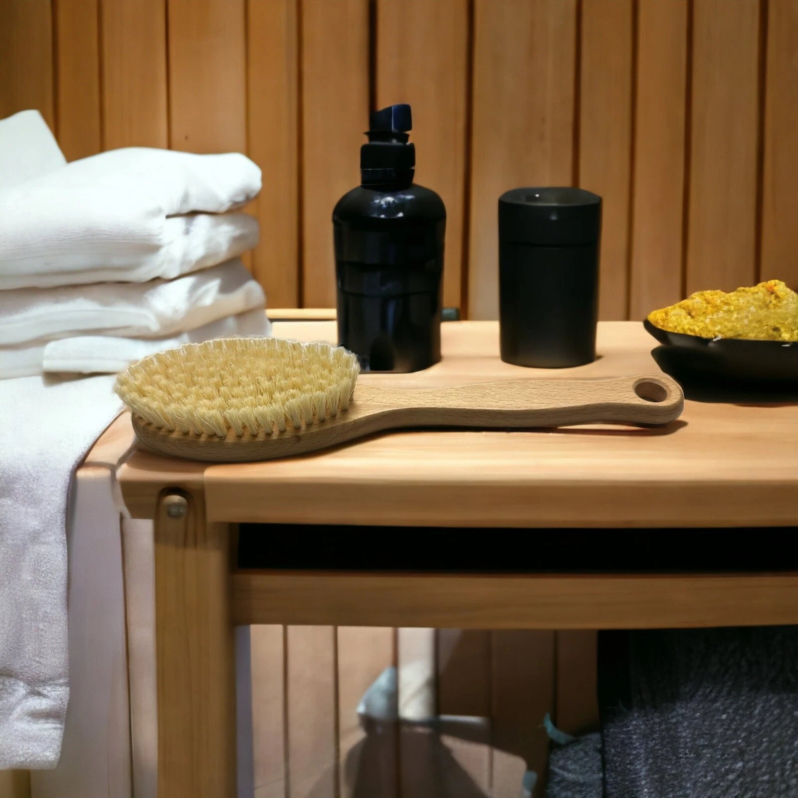 BATHBRUSH HARD BRUSH MASSAGE BATHBRUSH BRUSH WELLNESS SPA HARD NATURAL WOOD-