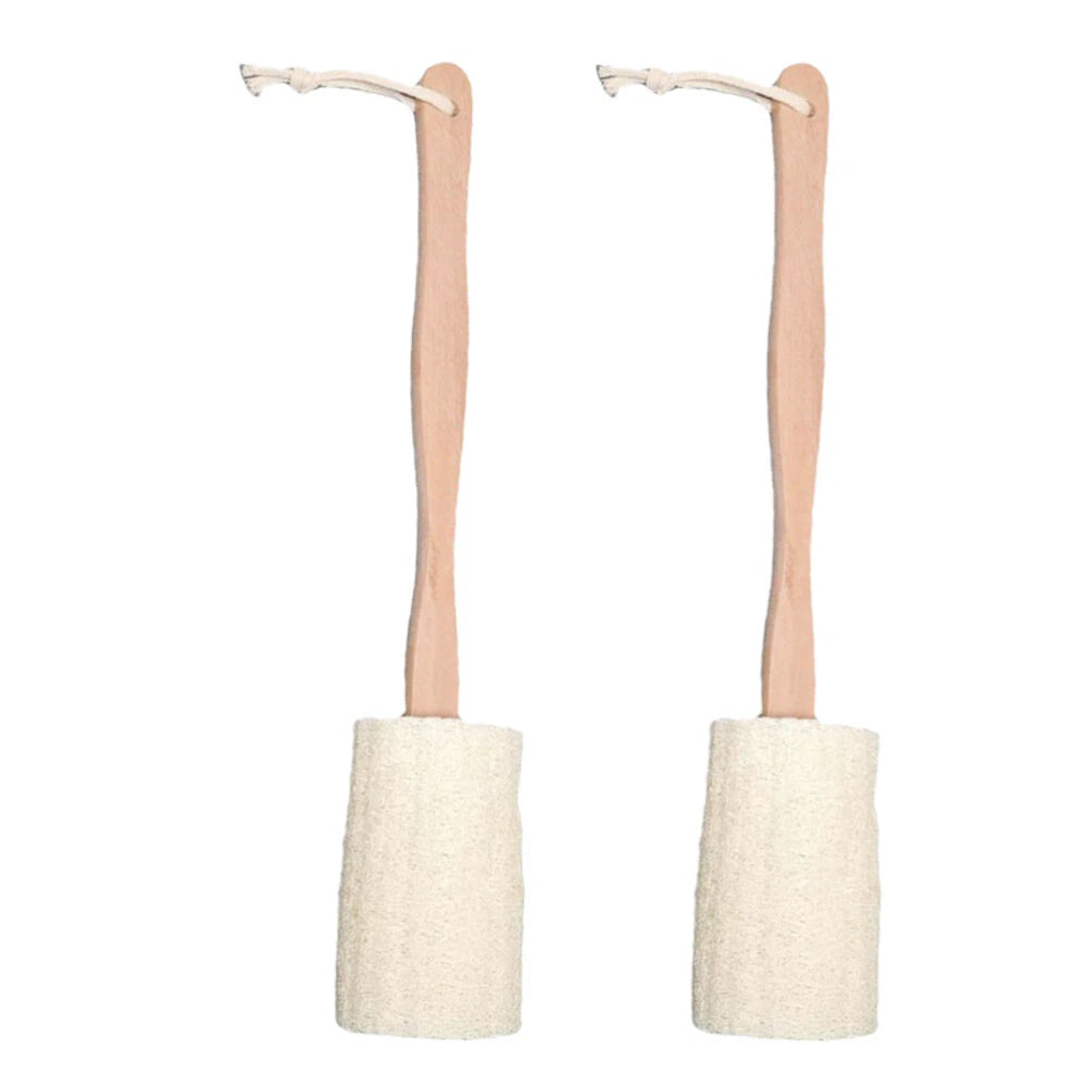 2x Long Handle Body Brush Scrub Scrunchie Back Scrubber for Spa Body Washing