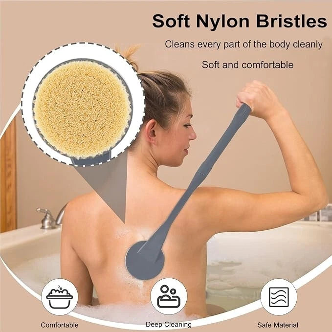Back Scrubber for Shower,20.5" Bath Brush Long Handle for Shower for Deep Cle...