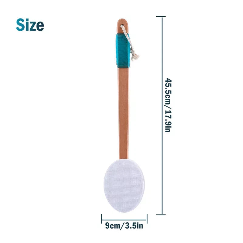 17.5" Long Handle Lotion Applicator Brush for Your Back Fits Tanning Skin Cream