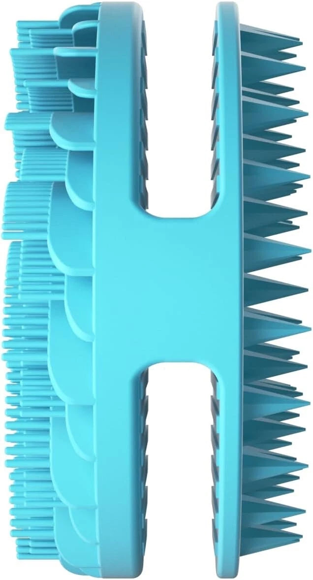 2 in 1 Silicone Body Shower Scrubber  Wash  Exfoliator Brush Scalp Massager USA