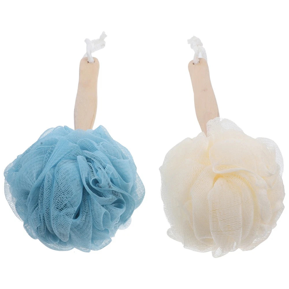 2 Pcs Bath Bathing Brushes Women Soft Back Scrubber Shower