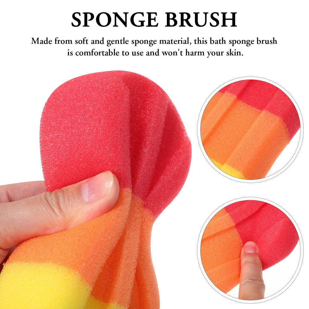 3 Pcs Bath Sponge Brush Shower Scrubber for Body Newborn Bathing