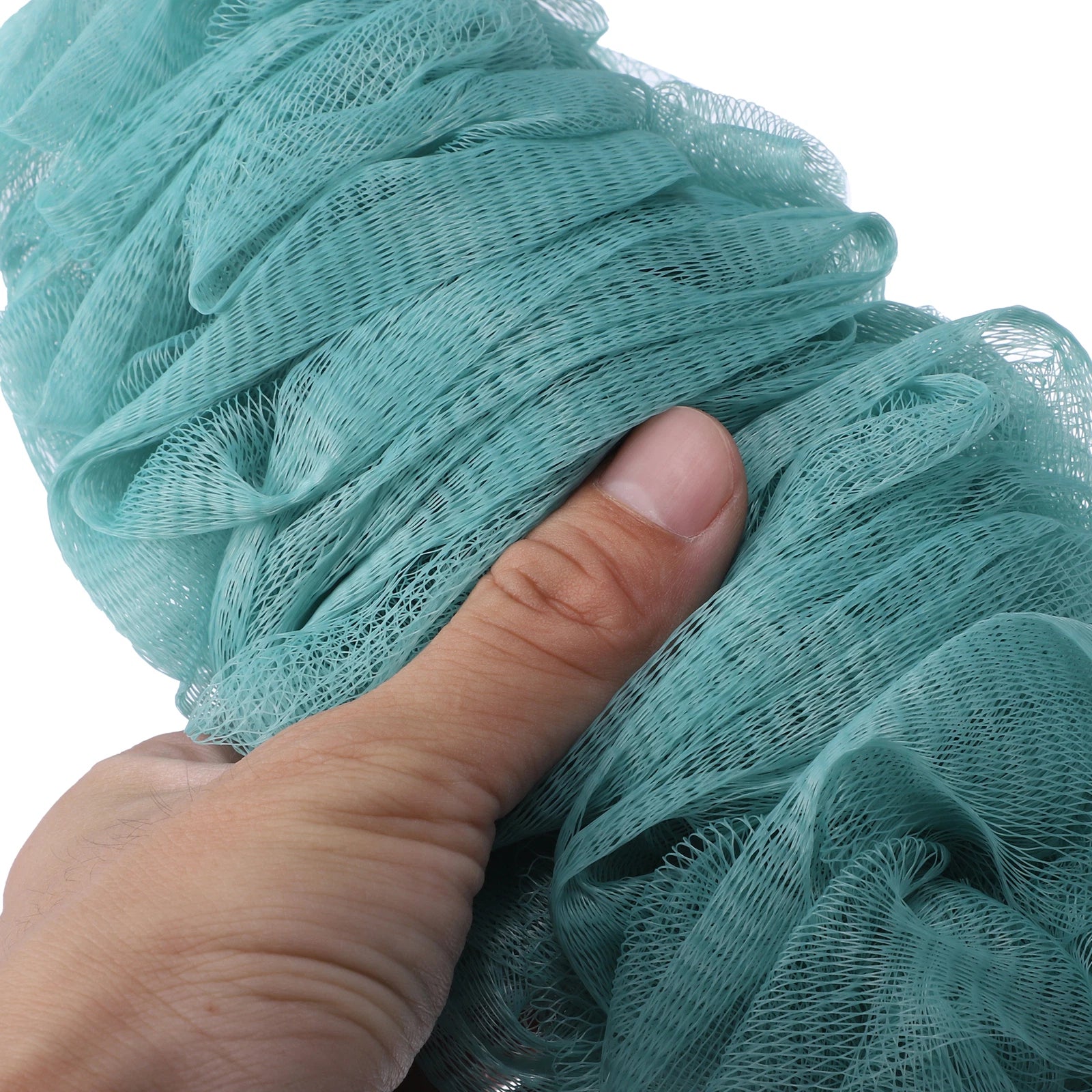 2 Pcs Body Bath Scrubber Loofah Shower with Long Handle PP Mesh Blue Pink