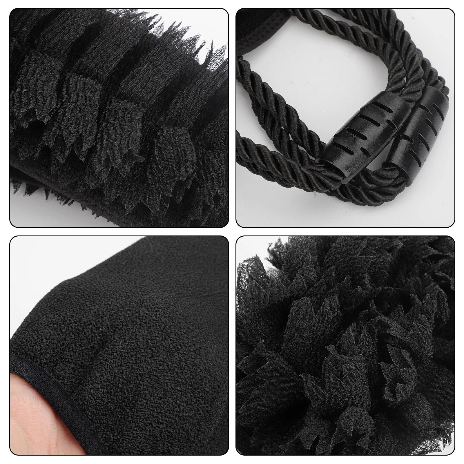 2pcs Exfoliating Back Scrubber 36" Double-Sided Body Scrub Towel Bath Exfoliator