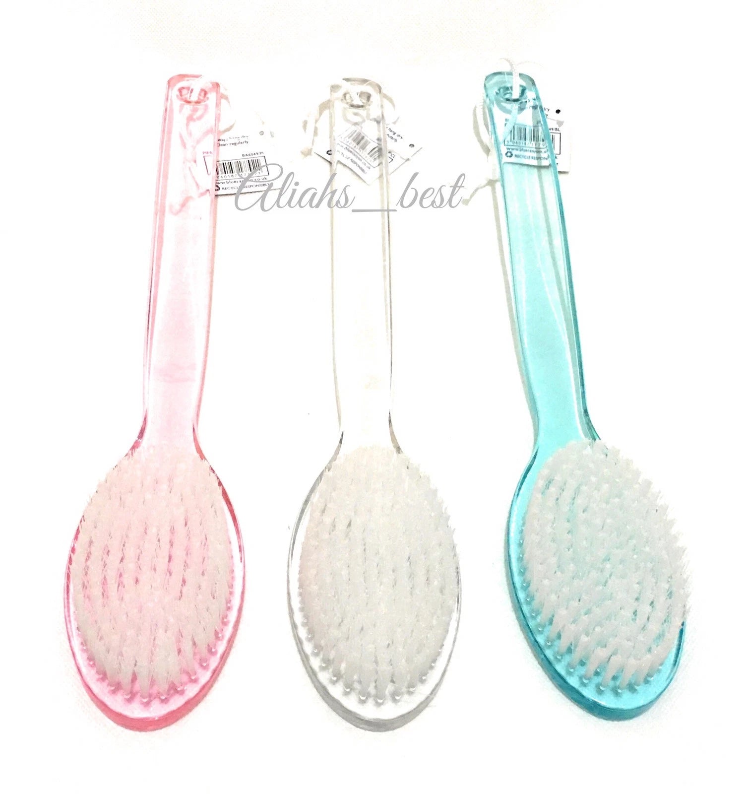 Bath Brush Back Body Scrubber Long Reach Shower Soft Bristle With Long Handle