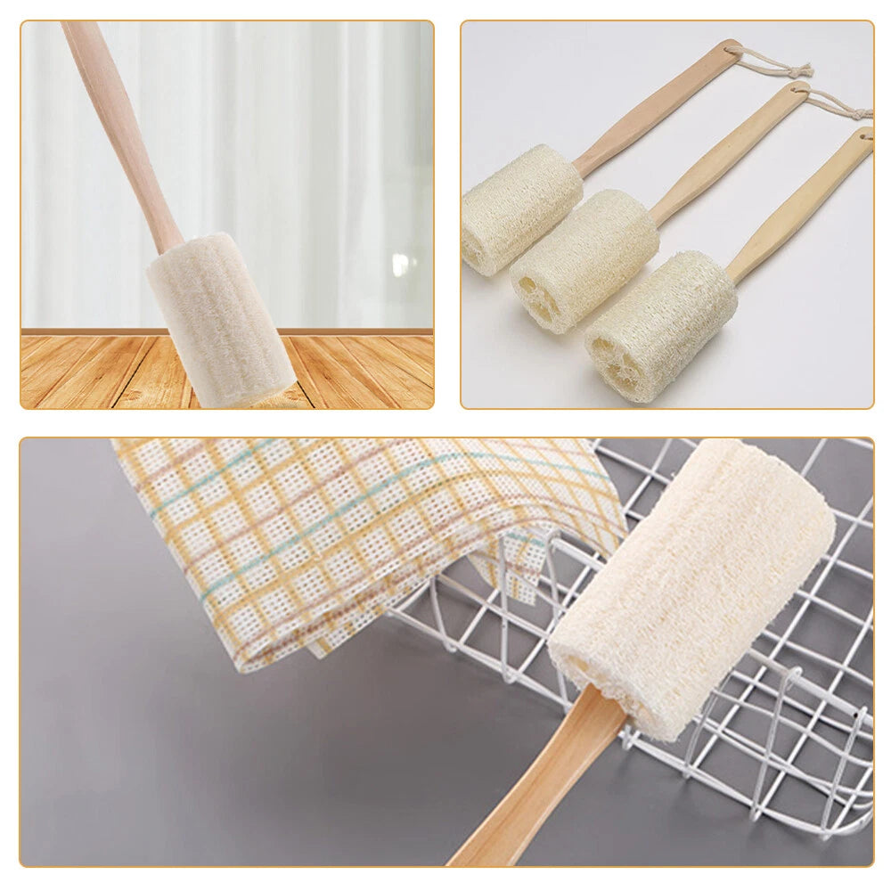 2x Long Handle Body Brush Scrub Scrunchie Back Scrubber for Spa Body Washing