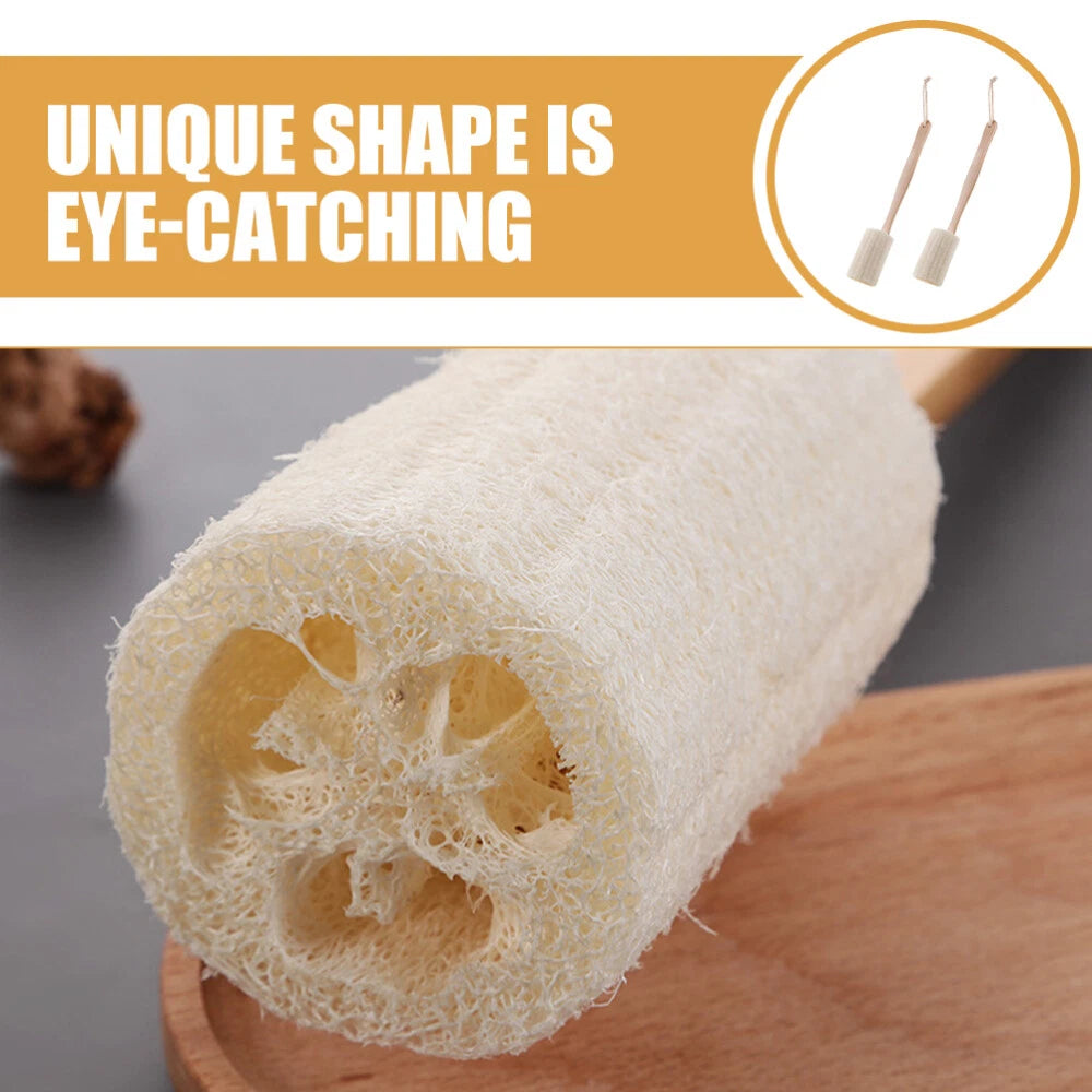 2x Long Handle Body Brush Scrub Scrunchie Back Scrubber for Spa Body Washing