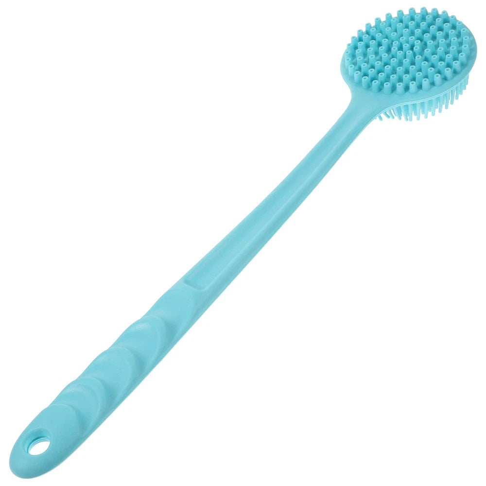 1PC Shower Brush Long Handle Silicone Body Brush Bath Brush Back Skin Scrubber