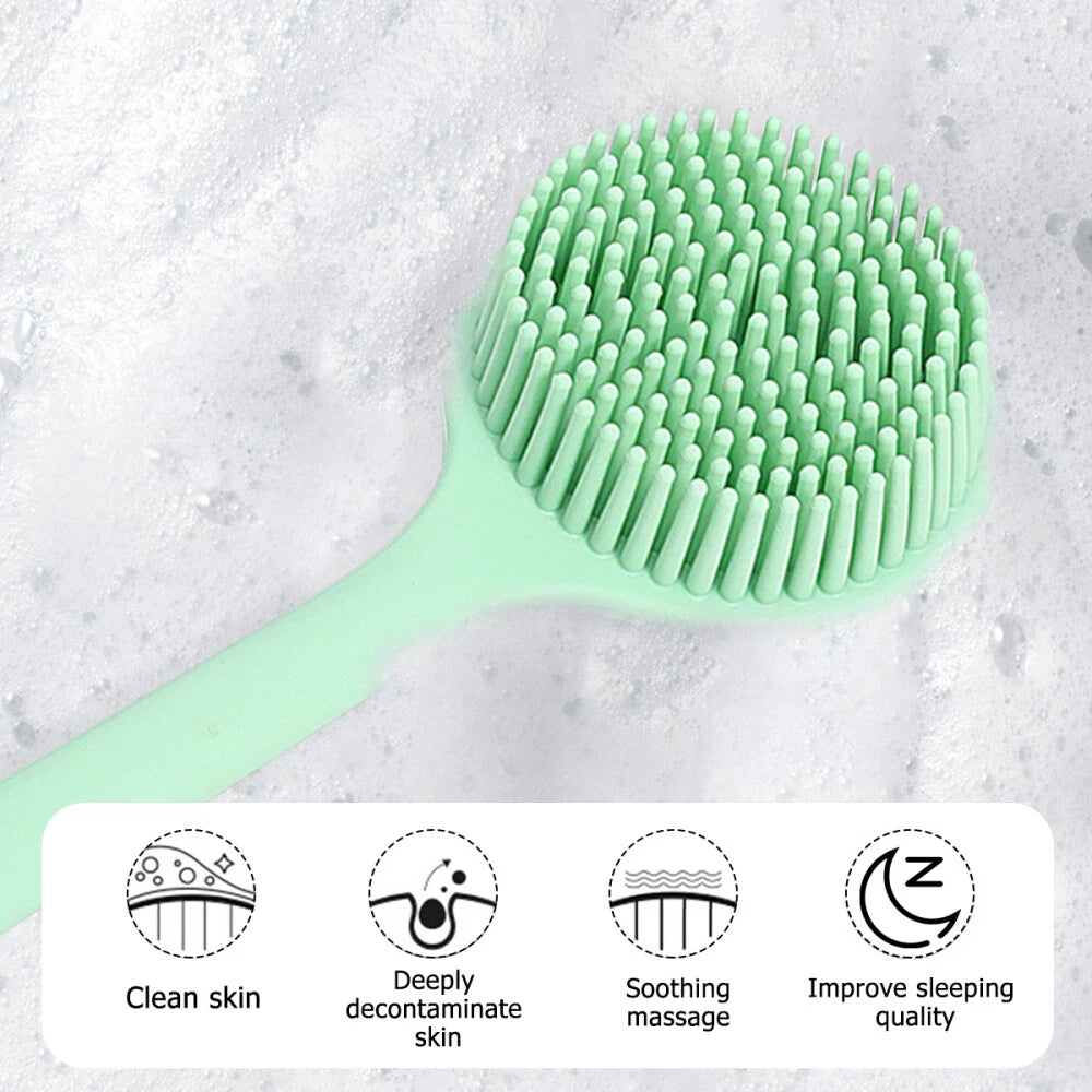 Bath Brush Silicone Exfoliator Skin Scrubber Man Back for Shower Body
