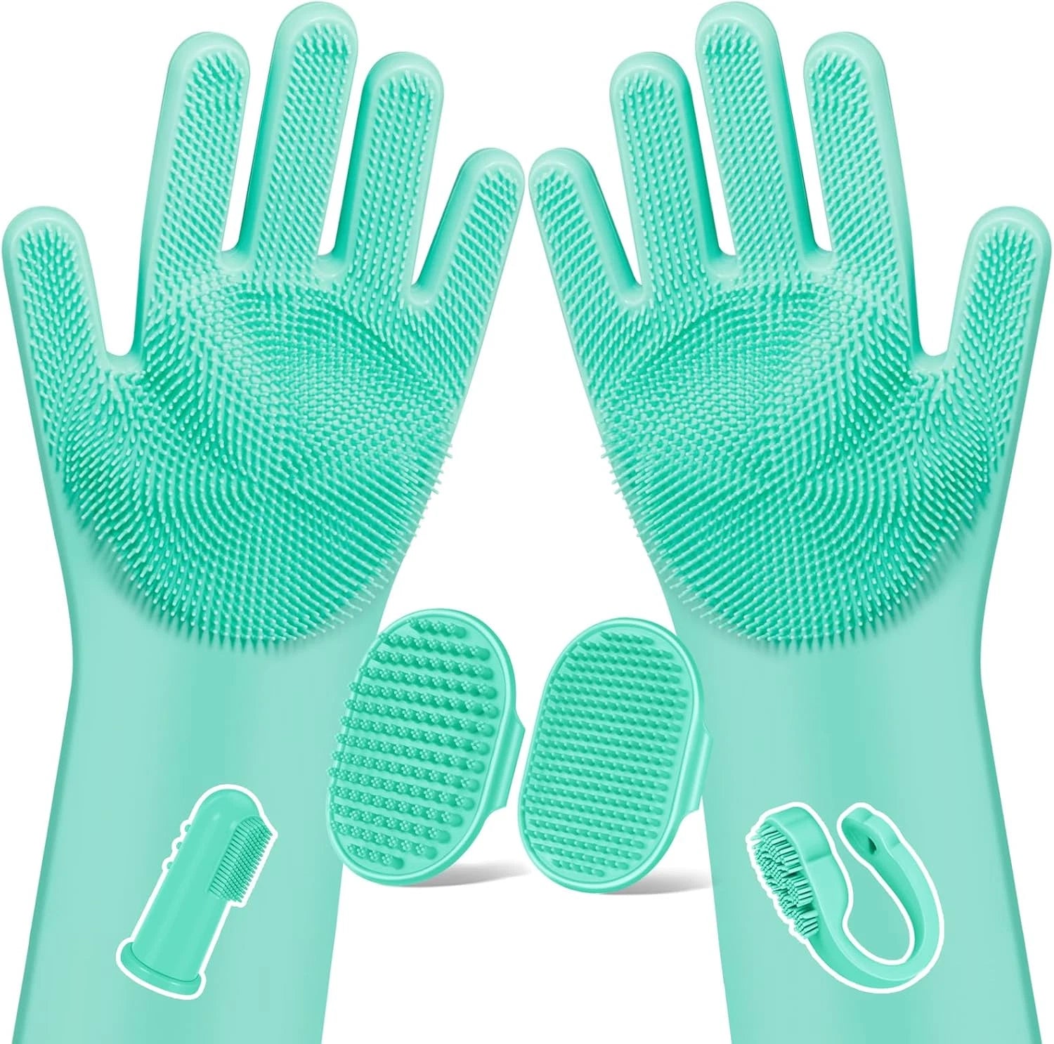 6PCS Pet Grooming Kit | Dog Washing Gloves | Dog Bath Brush | Dog Bath Gloves |