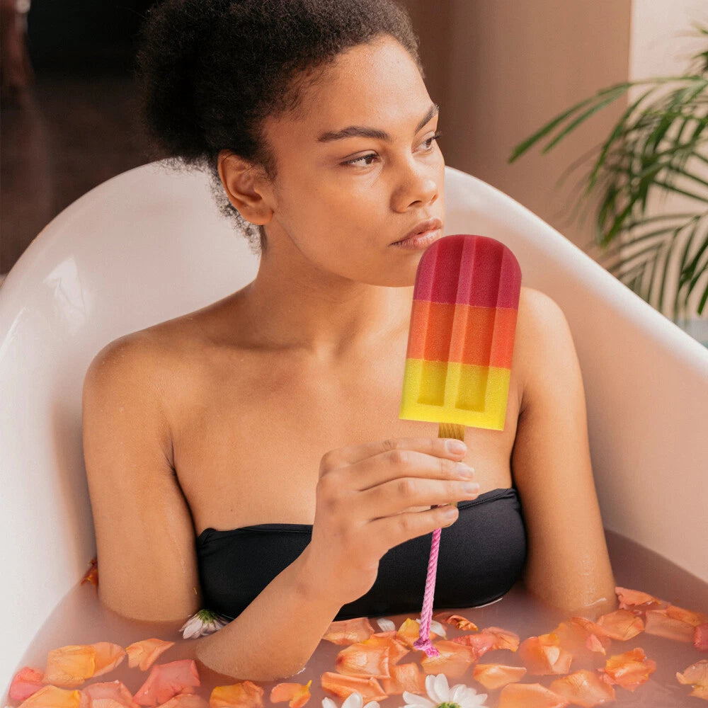 3 Pcs Bath Sponge Brush Shower Scrubber for Body Newborn Bathing