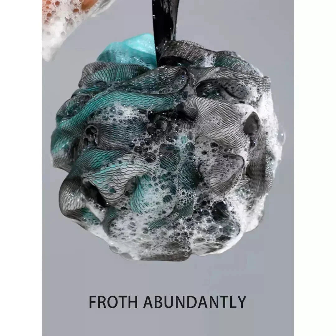 3PCS Exfoliating Flower Scrubber Body Brush Mesh Ball Puff Sponge Bath Shower UK