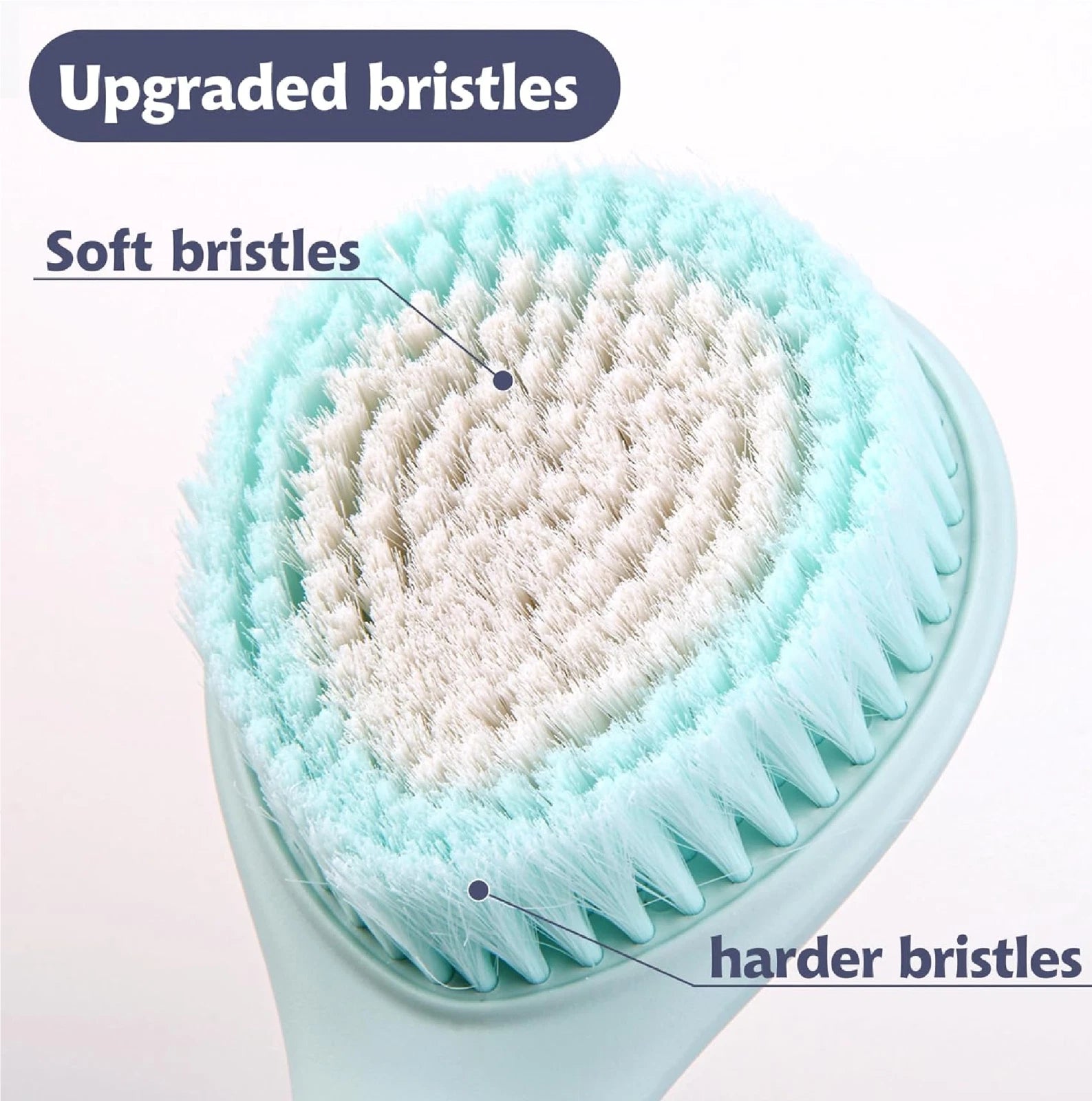 BEDELITE Back Scrubber for Shower - Long Handle Bath Brush (16.4 inches)