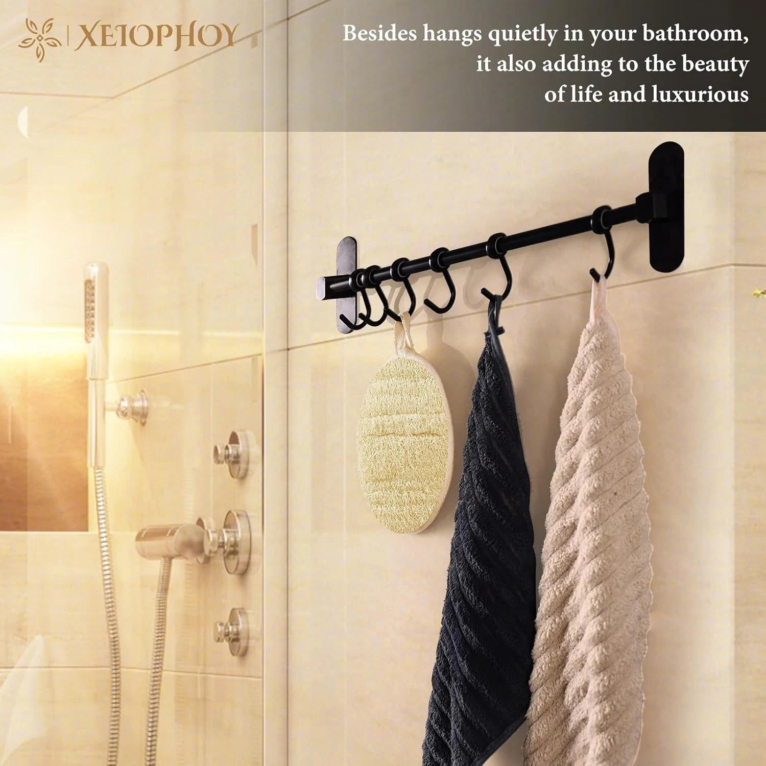 2PCS Premium Natural Loofah Sponge Exfoliating Body Scrubber, Shower Loofah