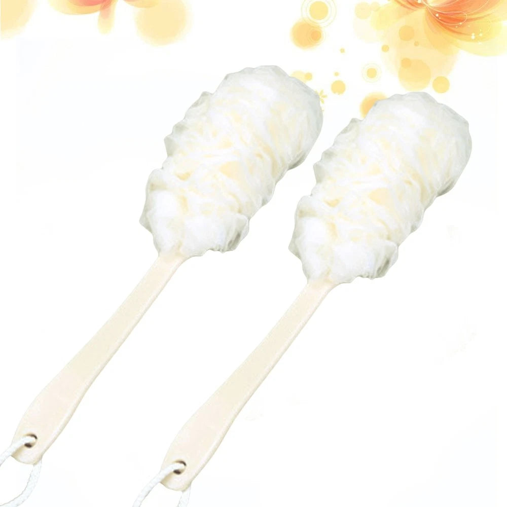 2 Pcs Rub The Back Bath Flowers Body Brush Exfoliator Scrubber Brushes