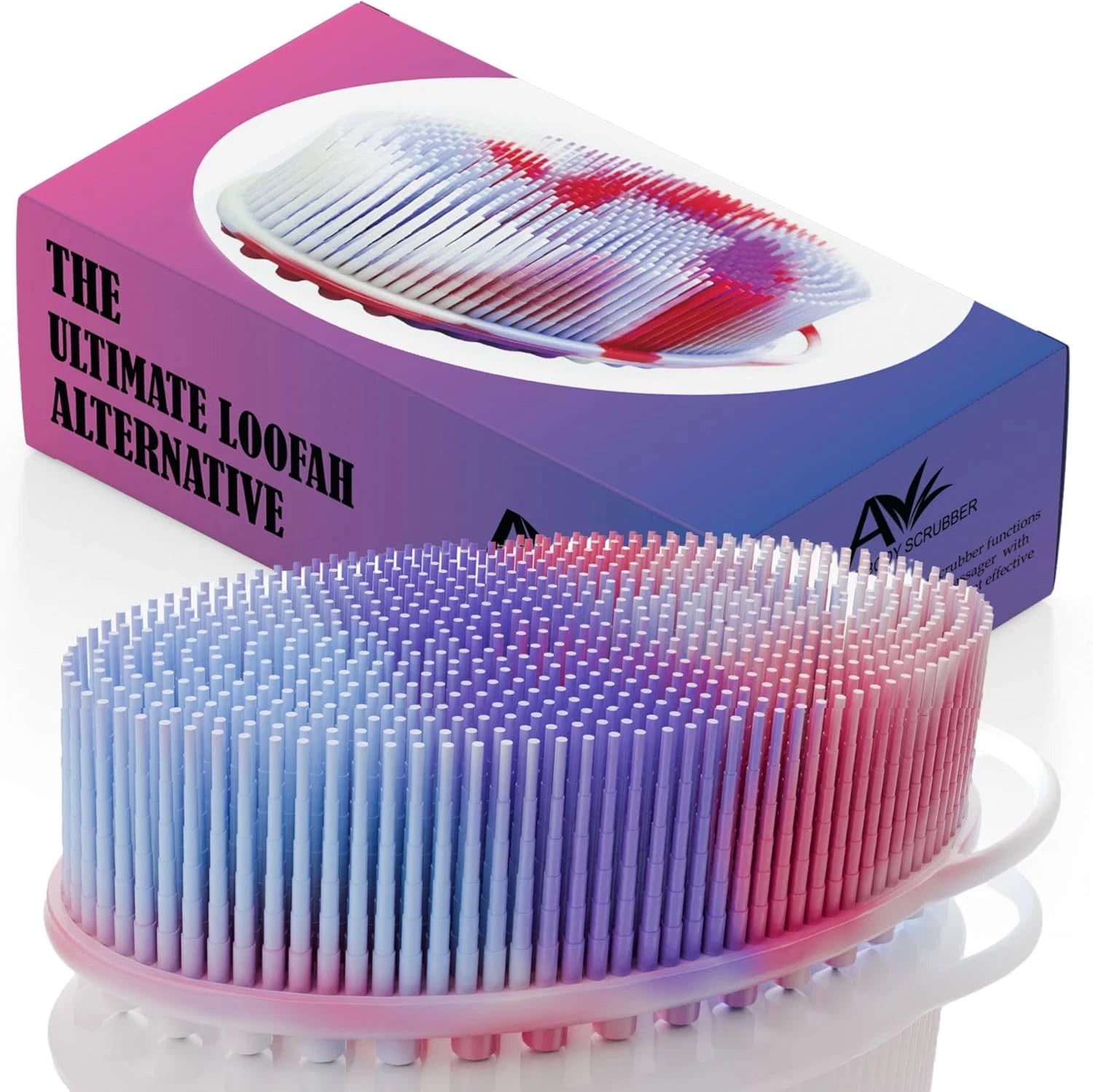 Avilana Silicone Body Scrubber – Gentle Shower Brush & Loofah Alternative- Food