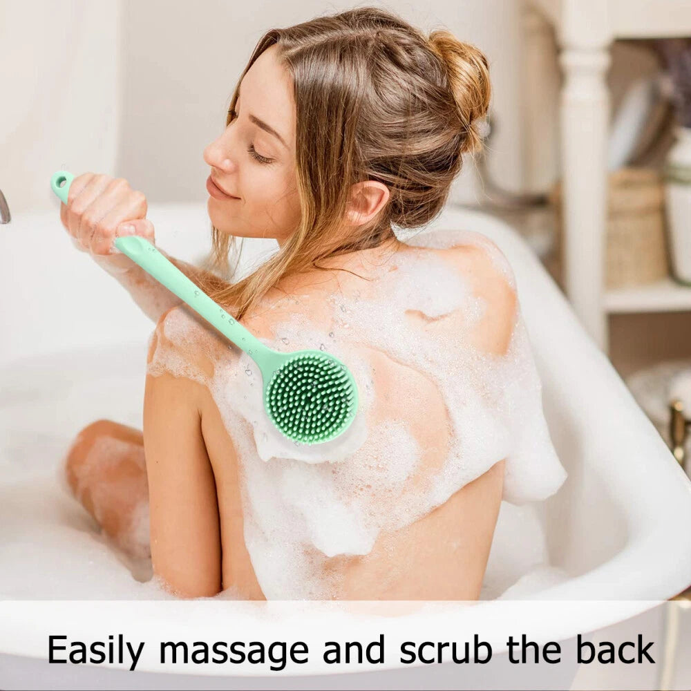 Bath Brush Silicone Exfoliator Skin Scrubber Man Back for Shower Body