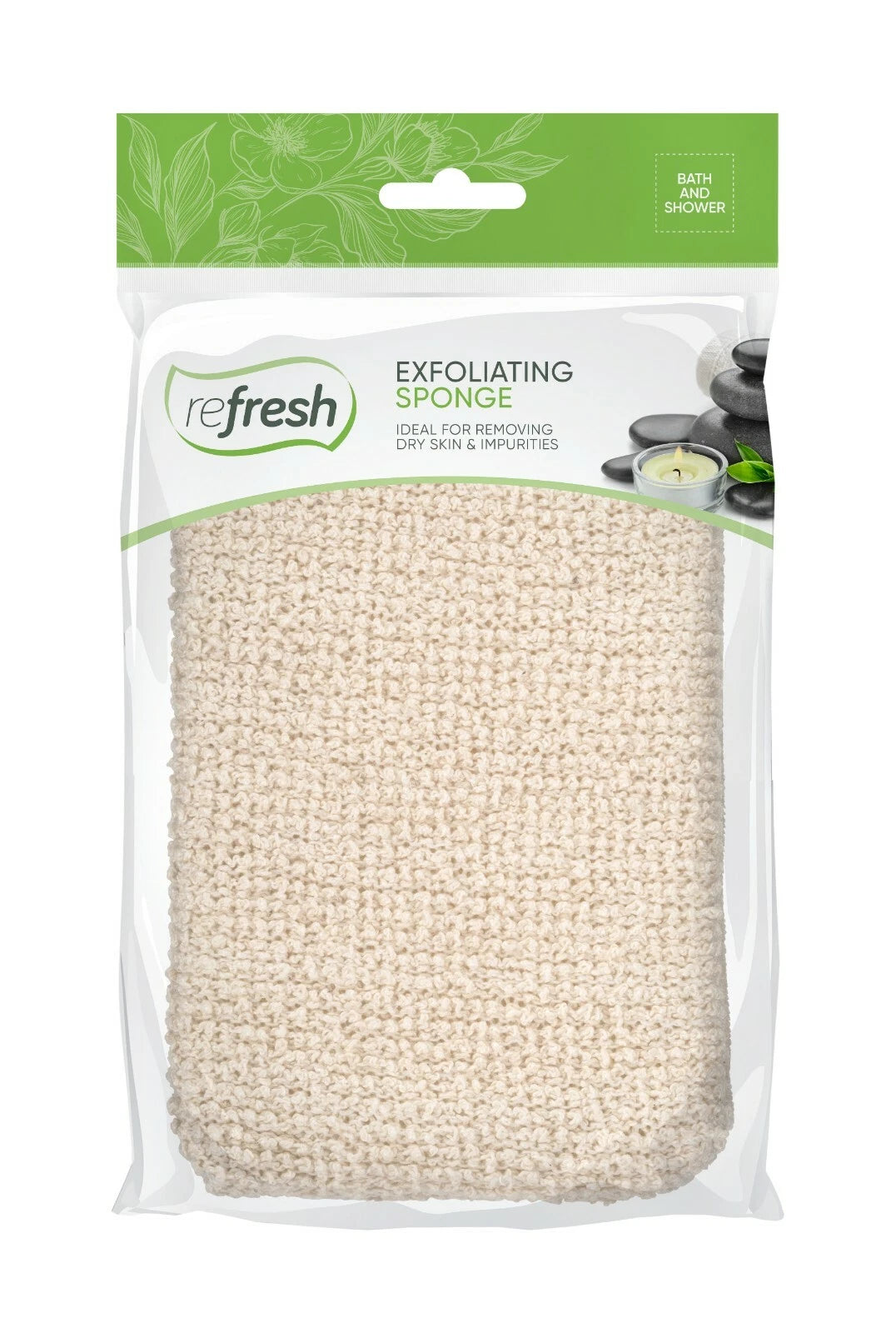 2pc Exfoliating Body Sponge Bath Shower Scrubber Brush Wash Pad Dry Skin Remover