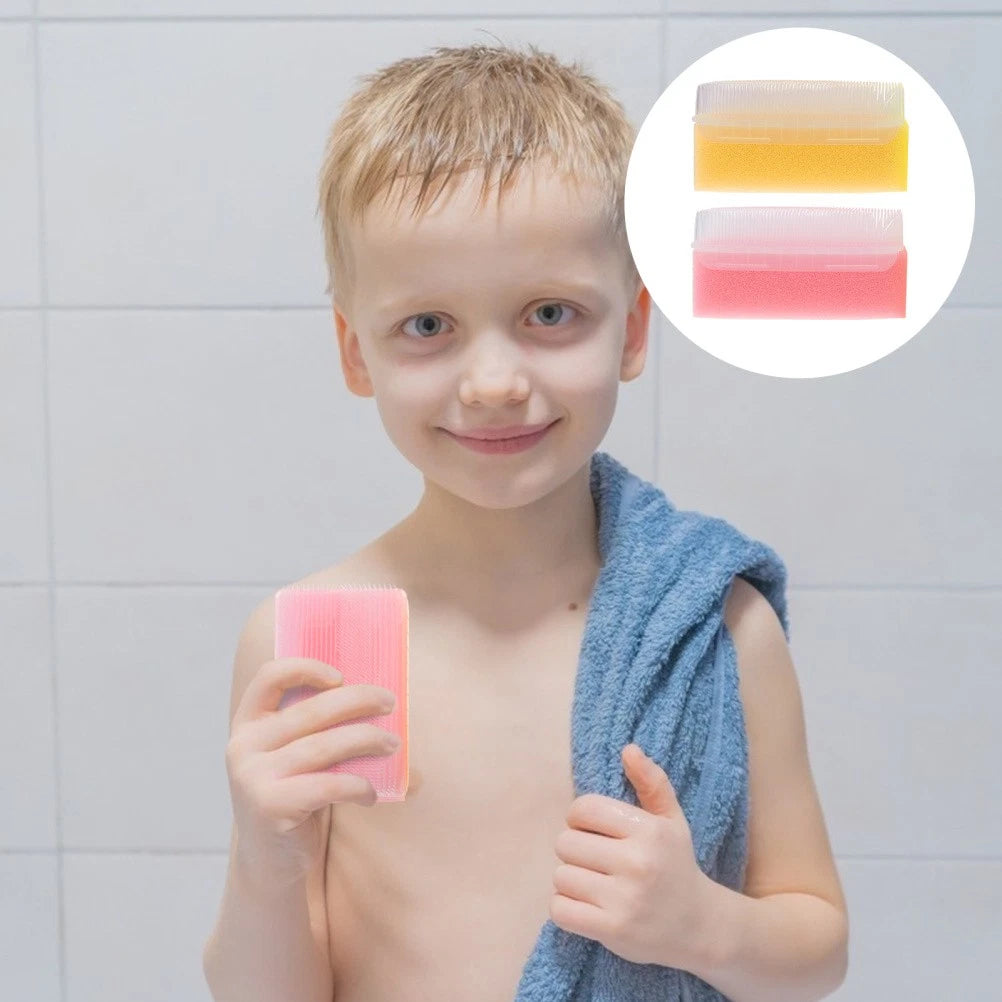 2 Pcs Tactile Brush Child Baby Bath for Newborns Children Hair Scrub