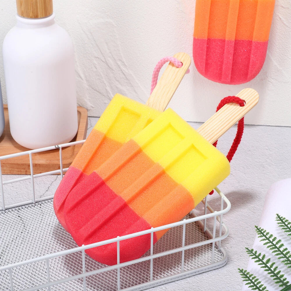 3 Pcs Bath Sponge Brush Shower Scrubber for Body Newborn Bathing
