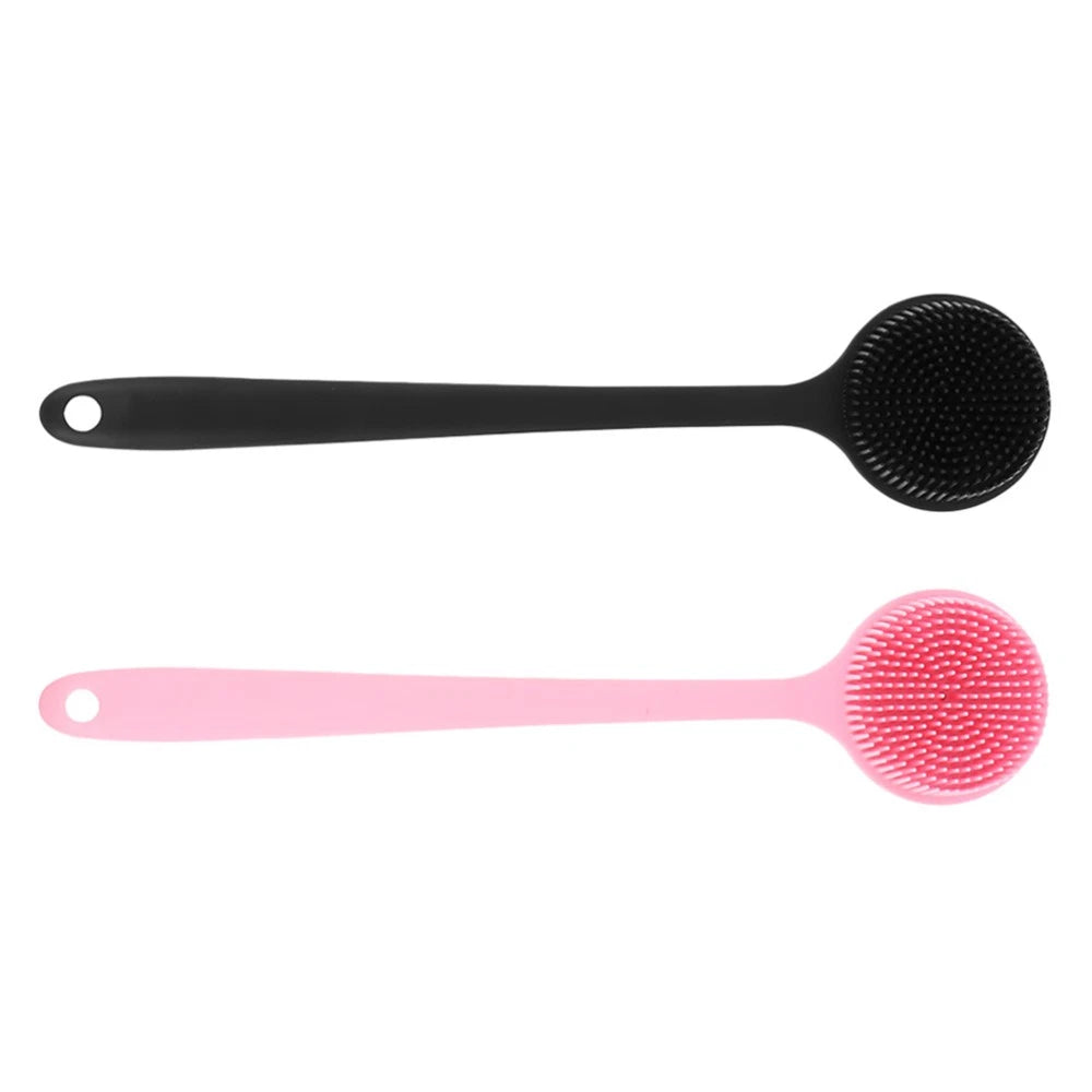 2 Pcs Bath Brush Man Silicone Shower Body Hand Held Scrubber Handheld