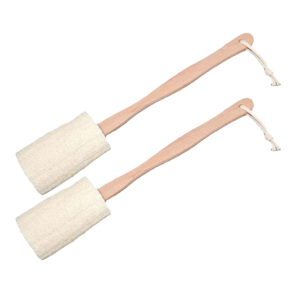2x Long Handle Body Brush Scrub Scrunchie Back Scrubber for Spa Body Washing