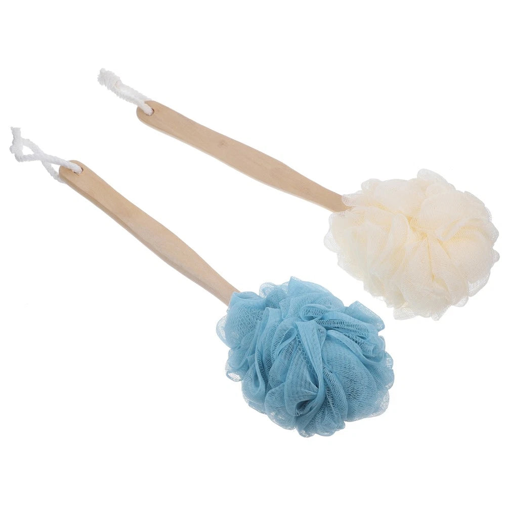 2 Pcs Bath Bathing Brushes Women Soft Back Scrubber Shower