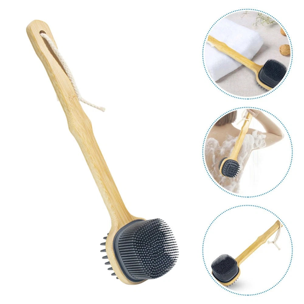 Bath Brush Silicone Shower Miss Man Long Handle Back Scrubber for Body