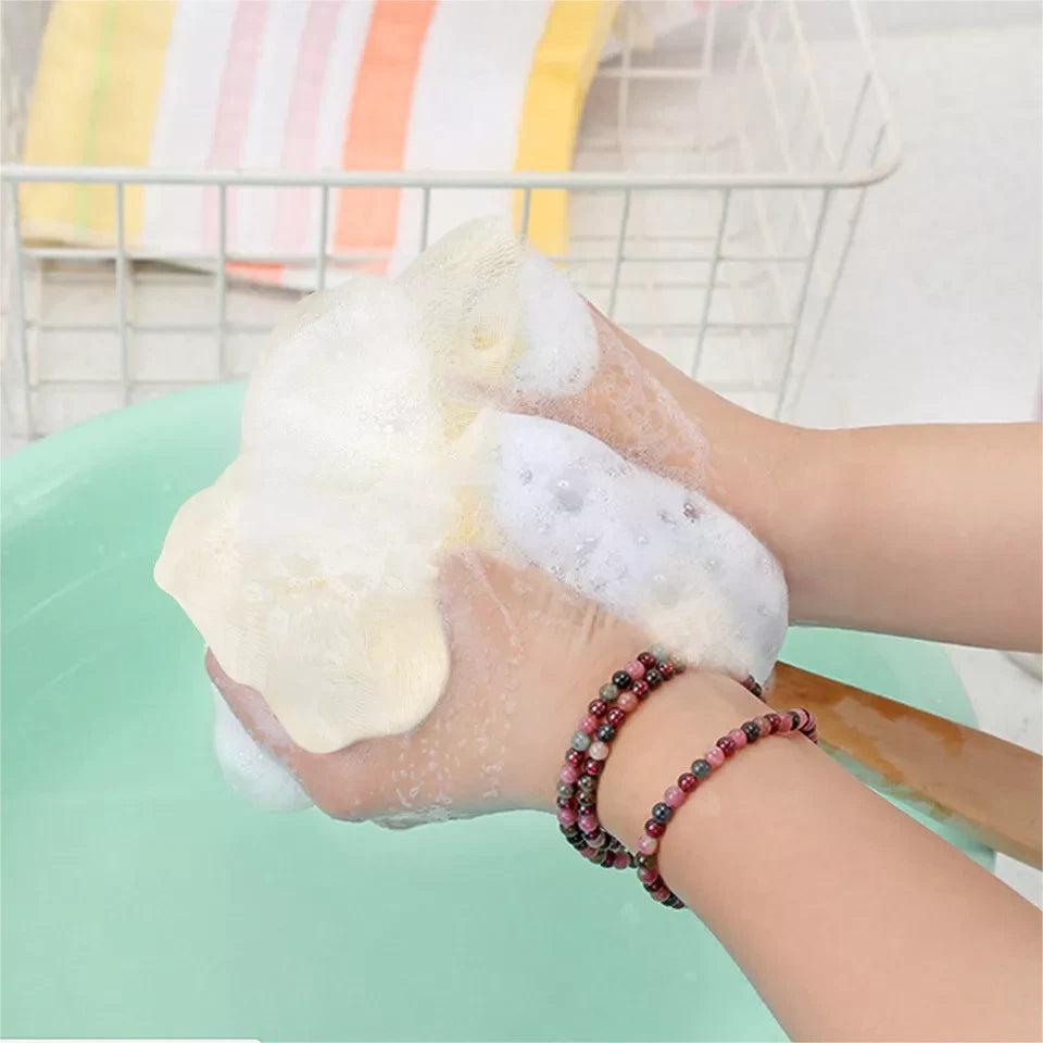 3 PCS 14" Long Handle Bath Sponge Brush Back Body Skin Shower Washing Scrubber