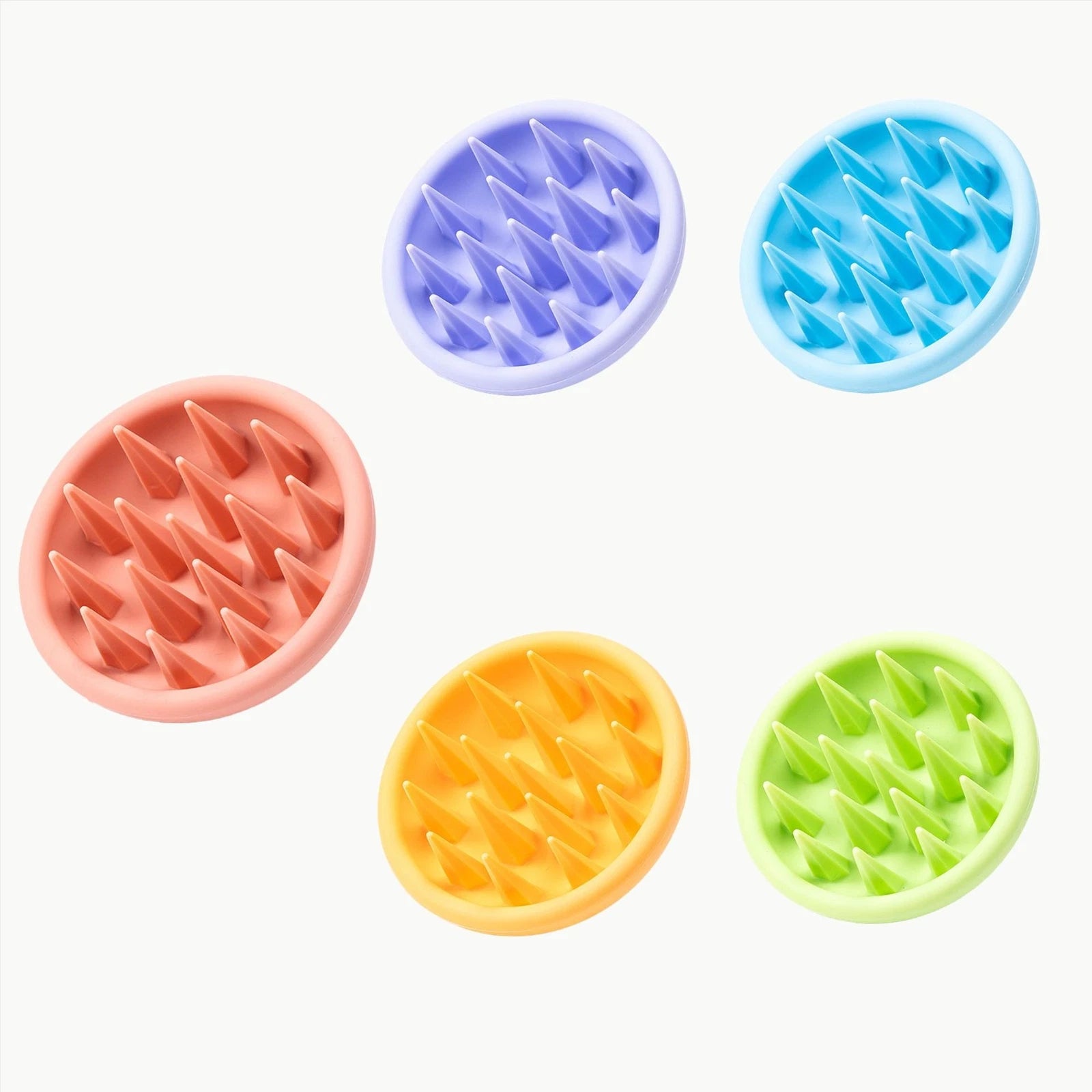 5pcs  Silicone shower brush, body cleaning brush, household head massage brush