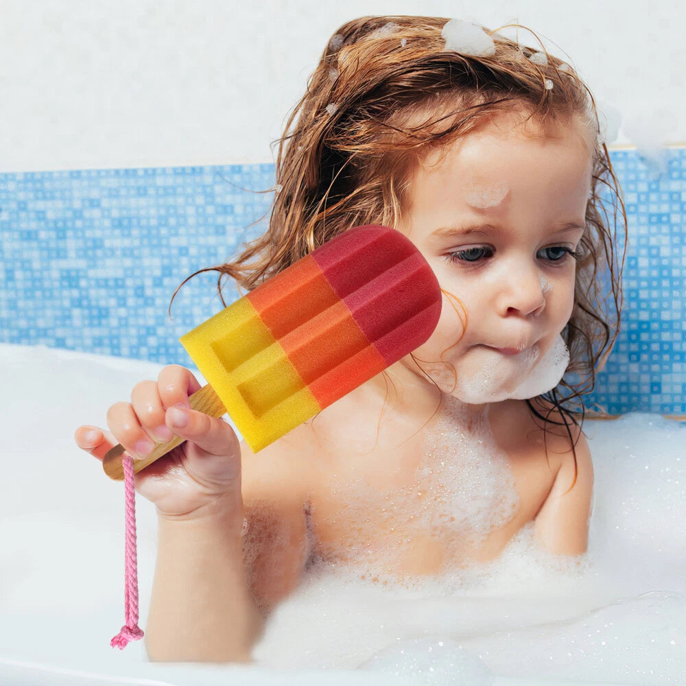 3 Pcs Bath Sponge Brush Shower Scrubber for Body Newborn Bathing