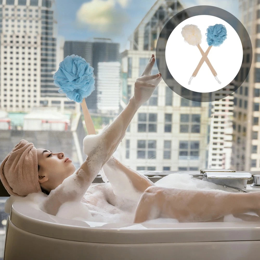 2 Pcs Bath Bathing Brushes Women Soft Back Scrubber Shower