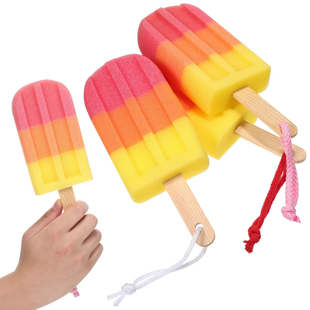 3 Pcs Bath Sponge Brush Shower Scrubber for Body Newborn Bathing