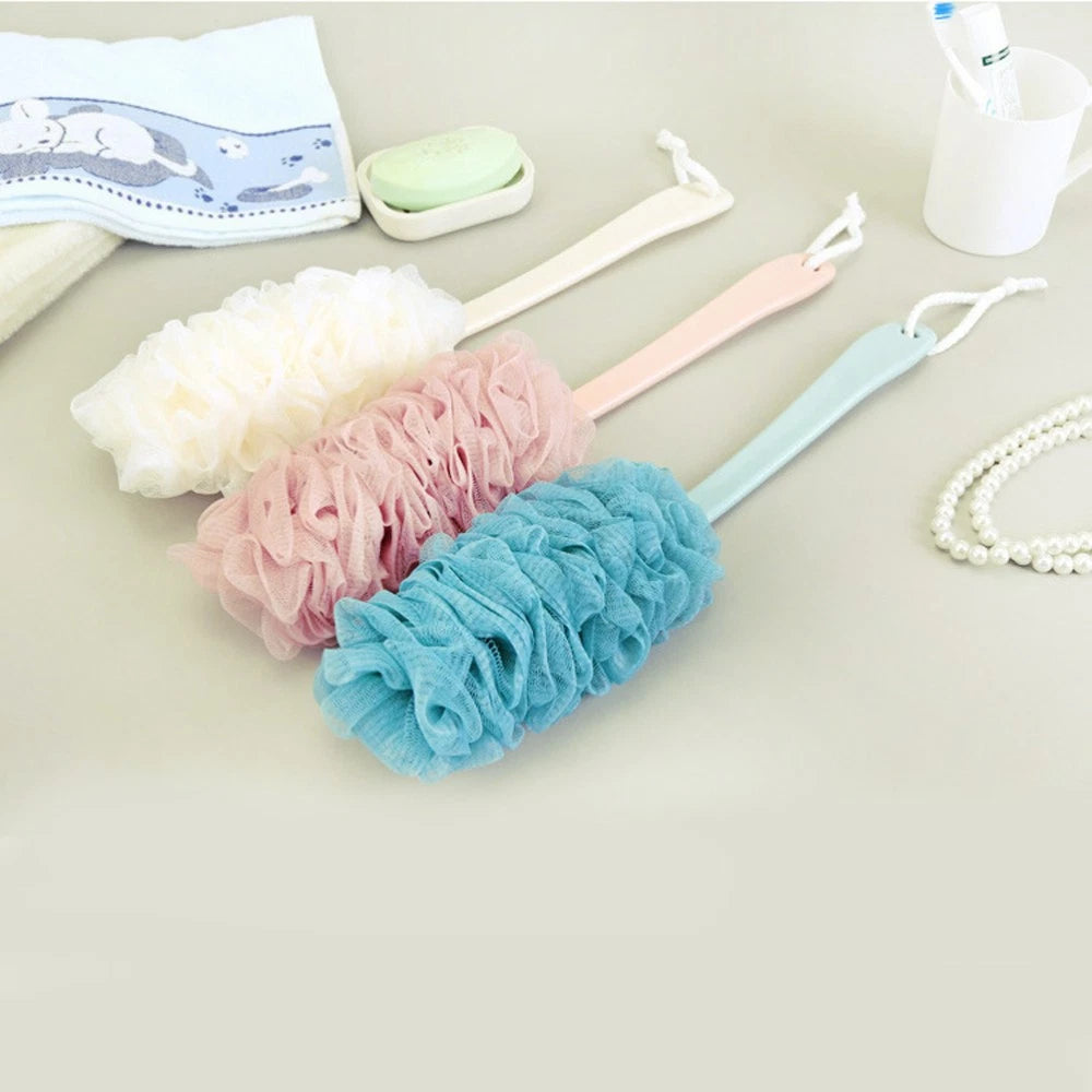2 Pcs Rub The Back Bath Flowers Body Brush Exfoliator Scrubber Brushes