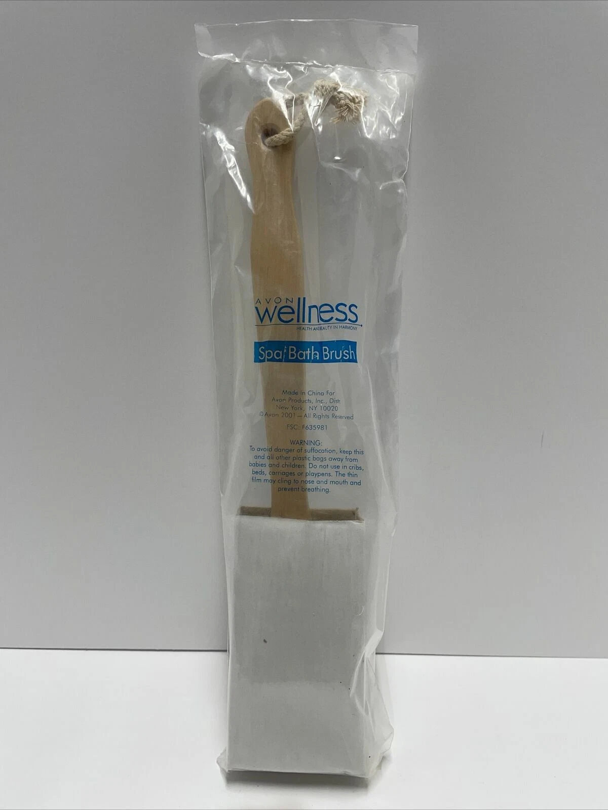 Avon Wellness Spa Bath Brush with Wood Handle and Natural Bristles