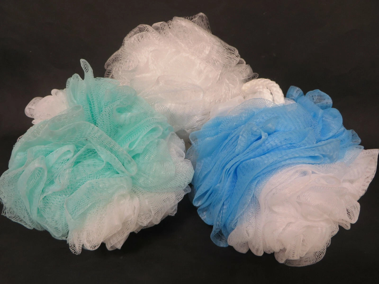 BATH SHOWER MESH BALL BRUSH BODY SCRUBBER (Lot of 3)