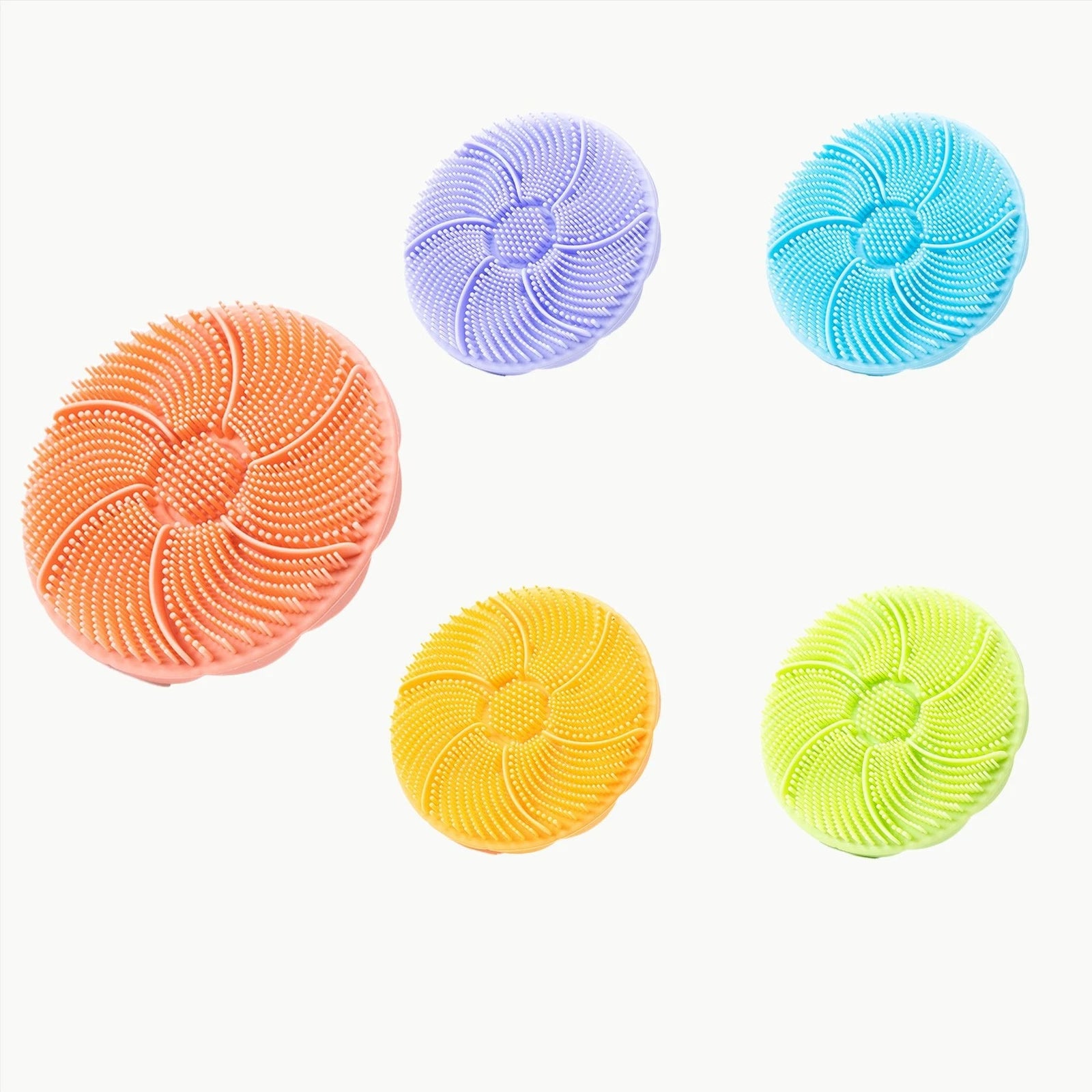 5pcs  Silicone shower brush, body cleaning brush, household head massage brush