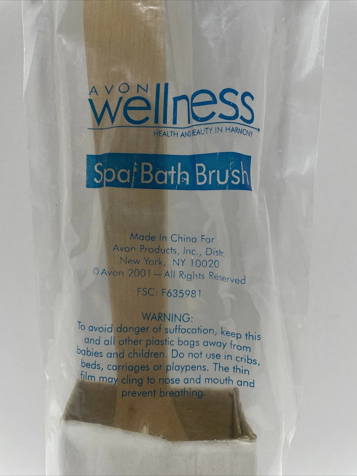 Avon Wellness Spa Bath Brush with Wood Handle and Natural Bristles