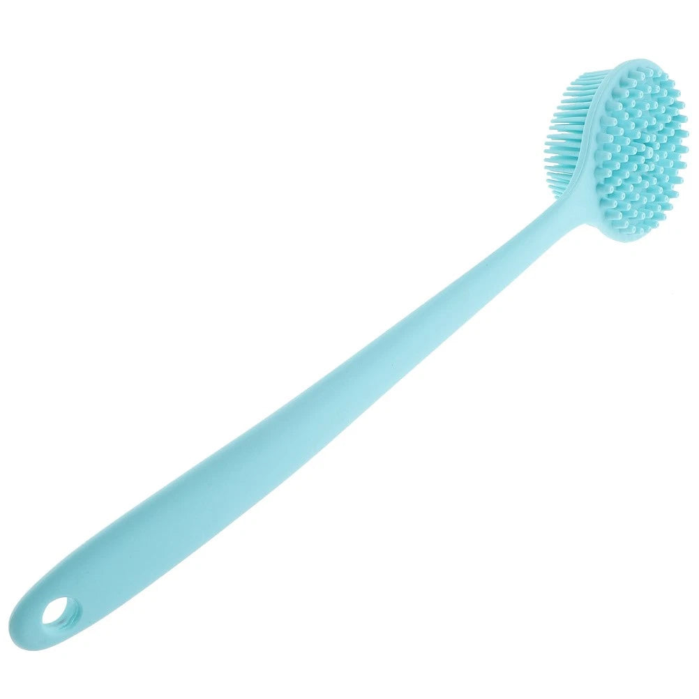 1PC Shower Brush Long Handle Silicone Body Brush Bath Brush Back Skin Scrubber
