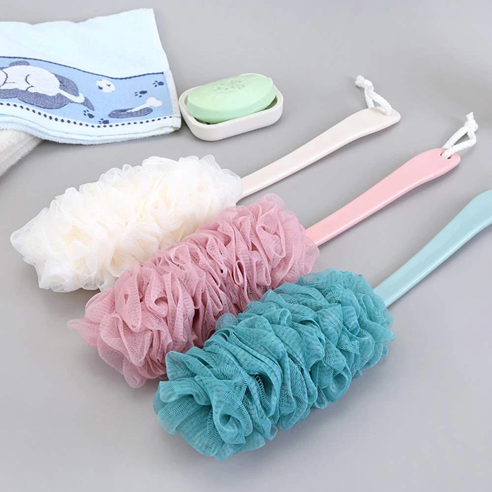 Back Scrubber for Shower, Loofah Long Handle Bath Body Brush, Soft Nylon Mesh Sp