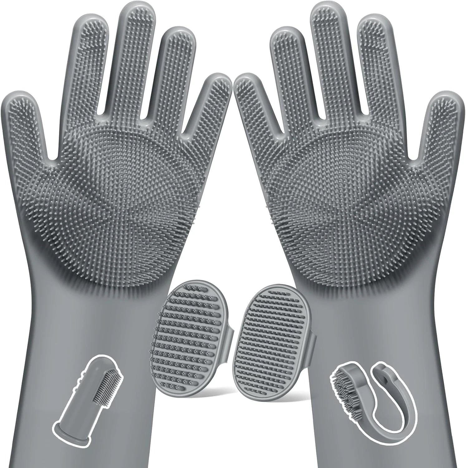6PCS Pet Grooming Kit | Dog Washing Gloves | Dog Bath Brush | Dog Bath Gloves |